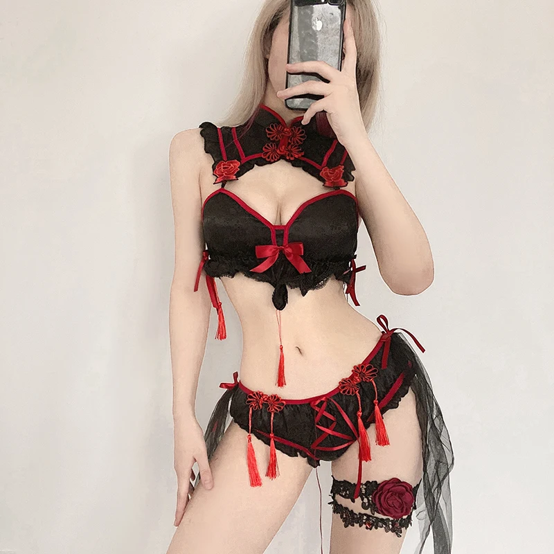 

Kawaii нижнее белье для Хэллоуина Devil Косплей Аниме Костюмы дамские фотообои японский сексуальный Вышитый Костюм