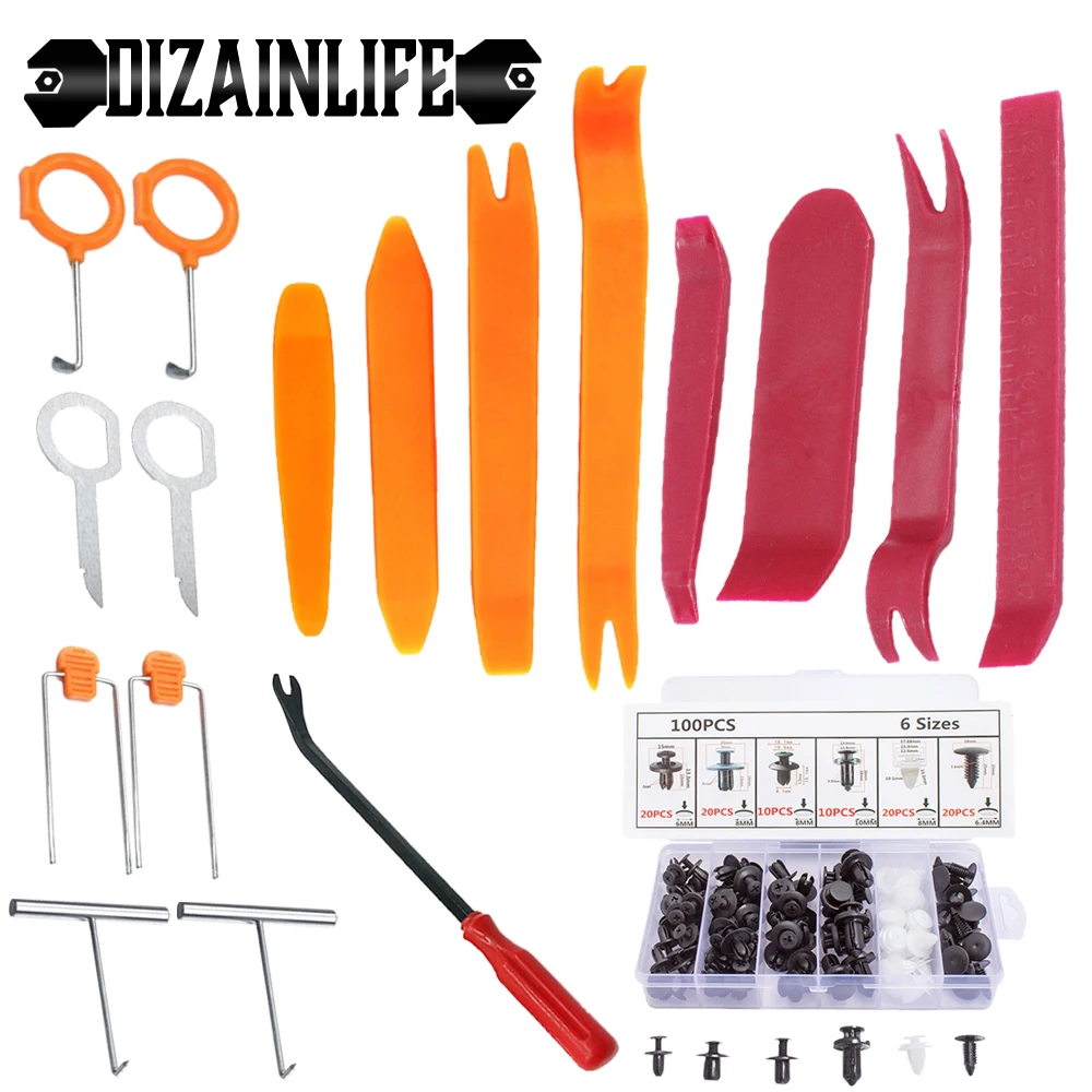 Пластиковый набор ручных инструментов для снятия отделки автомобиля зажим двери