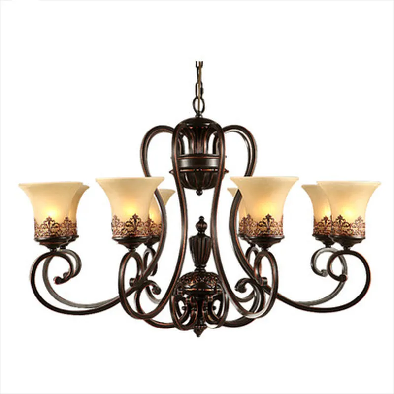 Роскошный классический железная люстра освещение для гостиной спальни