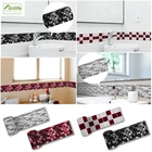 FunlifeЧерная мозаичная Настенная Наклейка на стену, наклейки для плитки, водостойкая самоклеящаяся пленка, домашний декор, кухня, ванная комната