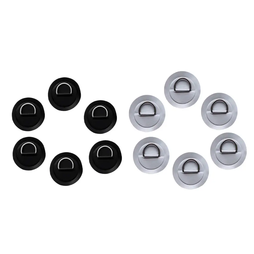 

12X 316 Stainless Steel D-Ring Pad Patch PVC Inflatable Boat Kayak Supplies