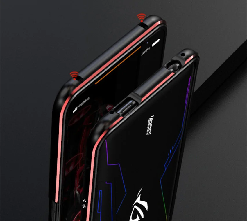 Для ASUS ROG 2 ROG2 чехол металлический каркас двойной цвет Алюминиевый Бампер Защитный чехол для ASUS ROG Phone II чехол