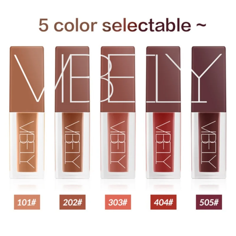 5 цветов Набор бархатная матовая губная глазурь водостойкие губные помады