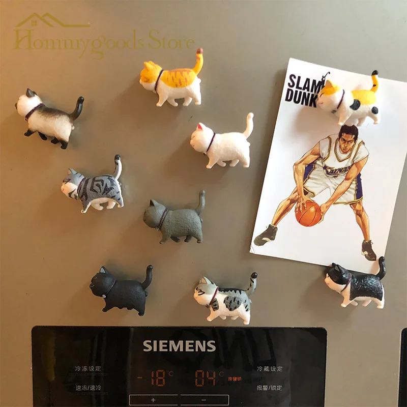 

9 шт. 3D кошки, с милым рисунком кота серии холодильник магнит украшения дома Творческий подарок животных холодильник Стикеры
