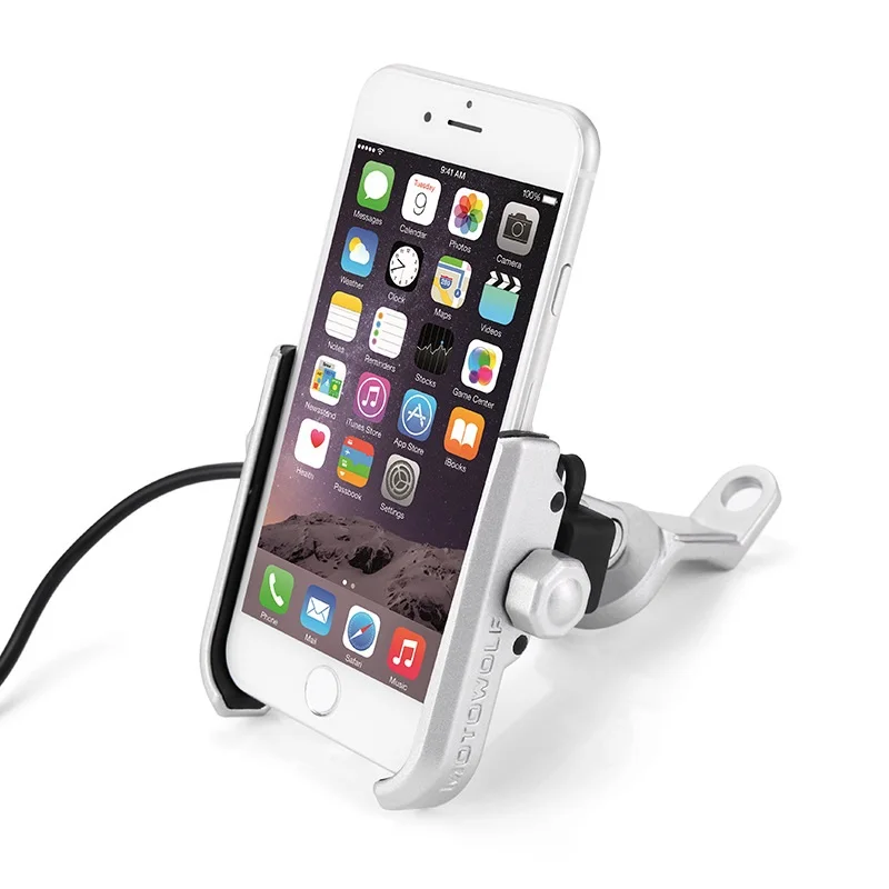 Держатель телефона для мотоцикла велосипеда с зарядным устройством USB кронштейн