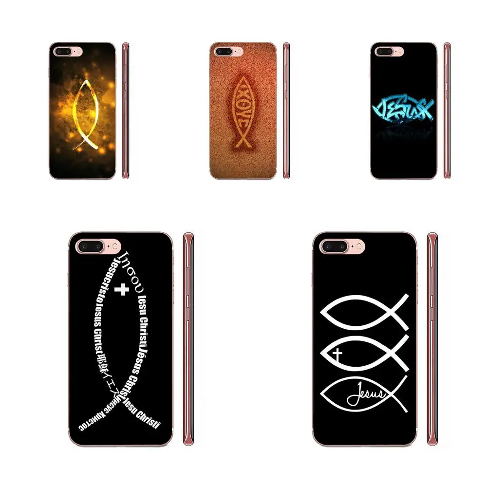 Jesus Christian Fish Логотип Новый для Galaxy Alpha Note 10 Pro A10 A20 A20E A30 A40 A50 A60 A70 A80 A90 M10 M20 M30 M40 |