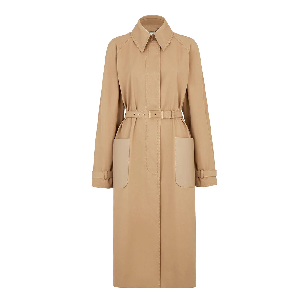 

2021FW New Women's Beige Trench Coat #wfmd2777