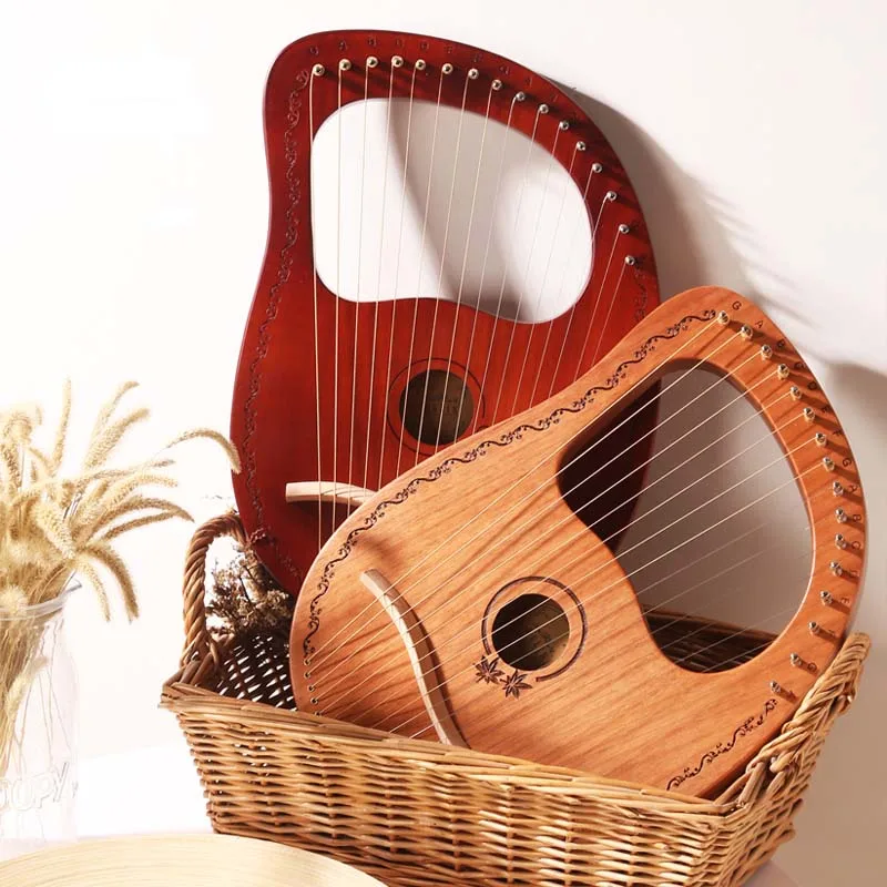 Lyre harp 10/16 струн ручной работы из красного дерева высокое качество + клавиши для