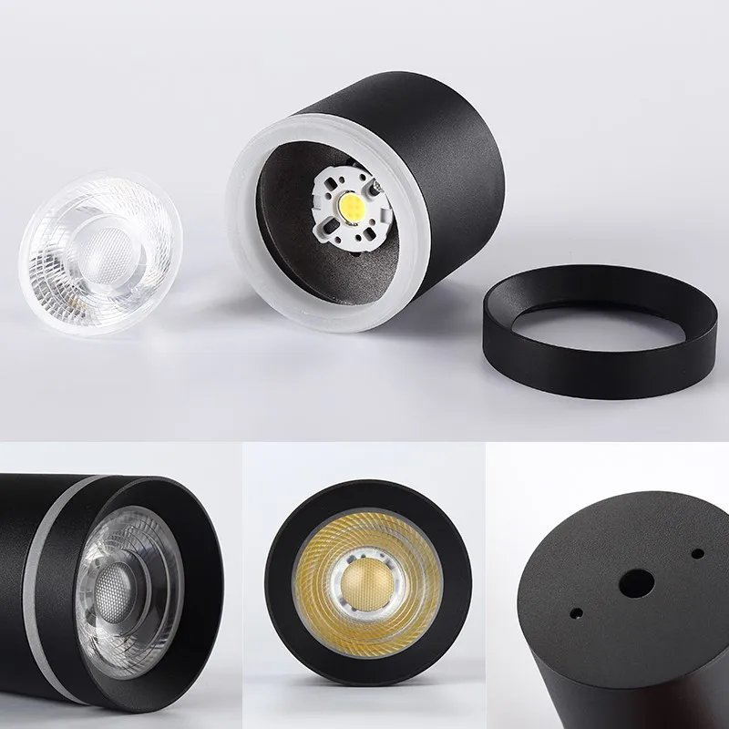 Luces LED de cilindro regulable de alta potencia, lámparas de fondo de iluminación interior, lámpara de punto para techo, 10W12W15W18W20W COB