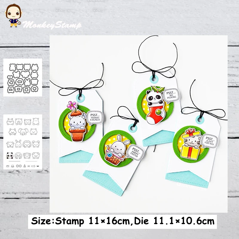 Обезьяна голова животного металла резки штампы и трафарет для DIY Скрапбукинг