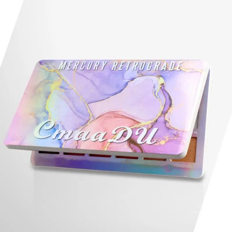 CmaaDu макияж тени для век палитра макияжа Кисти 18 цветов мерцающие