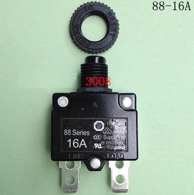 Автоматический выключатель 3A 4A 5A 6A 7A 8A 9A 10A 11A 20A 25A 125VAC 250VAC 32VDC 88 остаточный ток