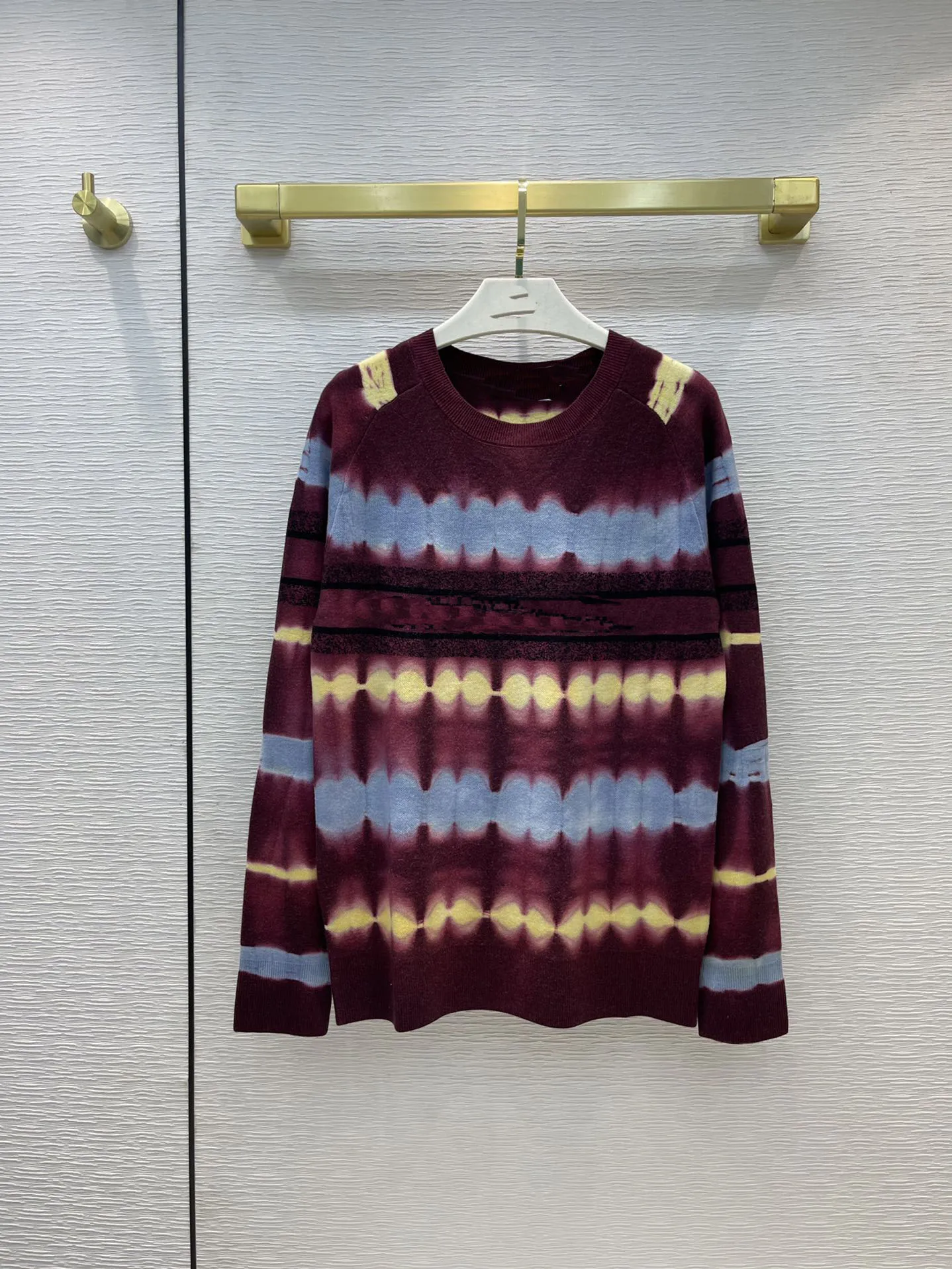 

Женский кашемировый свитер, повседневный жаккардовый свитер с длинными рукавами и градиентом, 2021