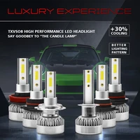 1pair h7 led headlight bulb h1 h8 h9 h11 9005 9012 9 24v 20000lm 6000k white 110w ultra bright auto led light bulb waterproof