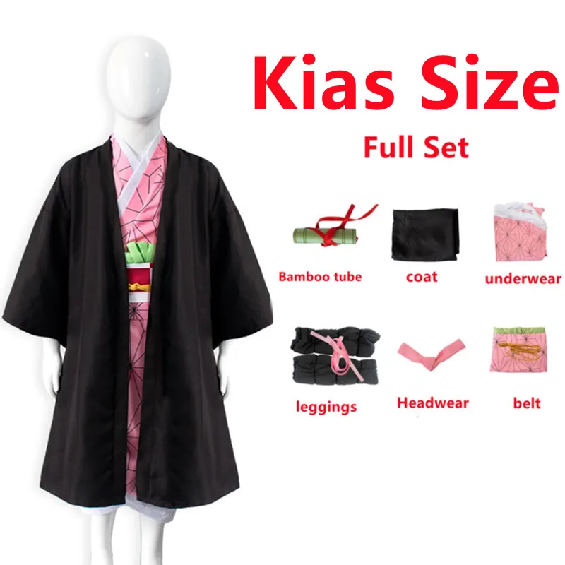 Anime Demon Slayer Kimetsu No Yaiba Zenitsu Giyu Tanjirou Nezuko Kamado Cosplay Costume Women Kids Men Kimono Uniform Clothes |