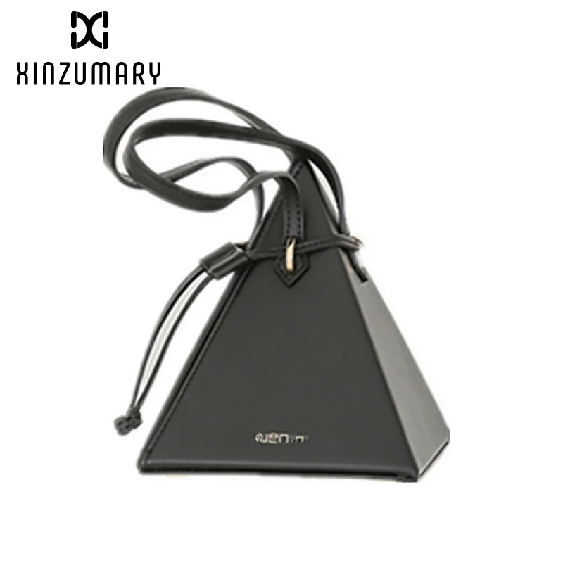 Горячая треугольная дизайнерская модная женская сумка через плечо кожаная