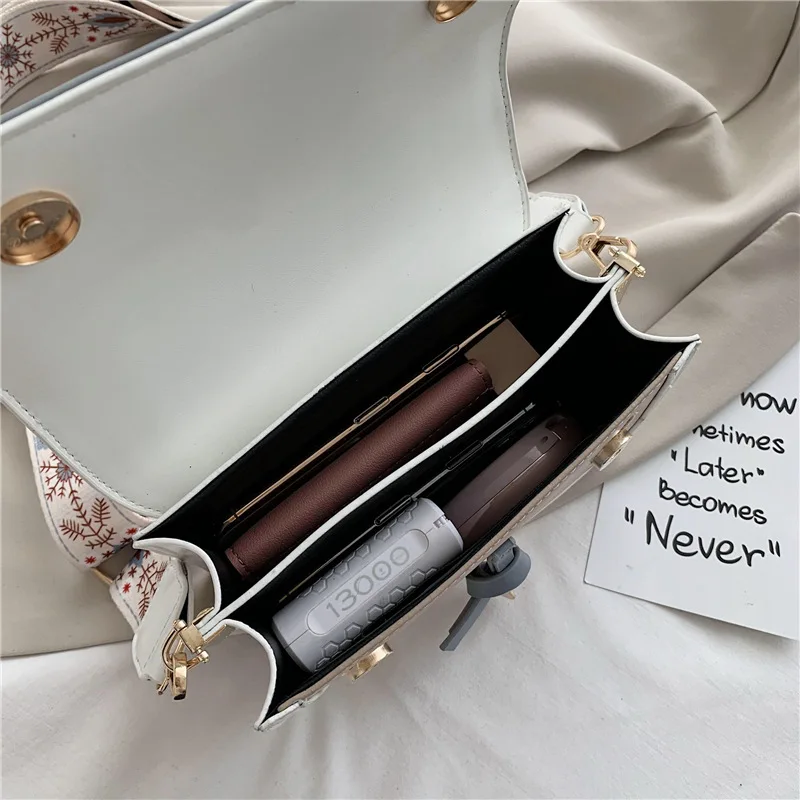 

Chain flap bags for women Shoulder Bag patchwork PU Leather ladies handbag 2021 Luxury Broad strap Female messenger bags bolsas