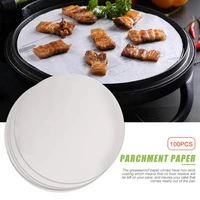 100pcs 789 inch baking parchment paper round non stick cake pan liners hamburg paper bbq oven kitchen accessories