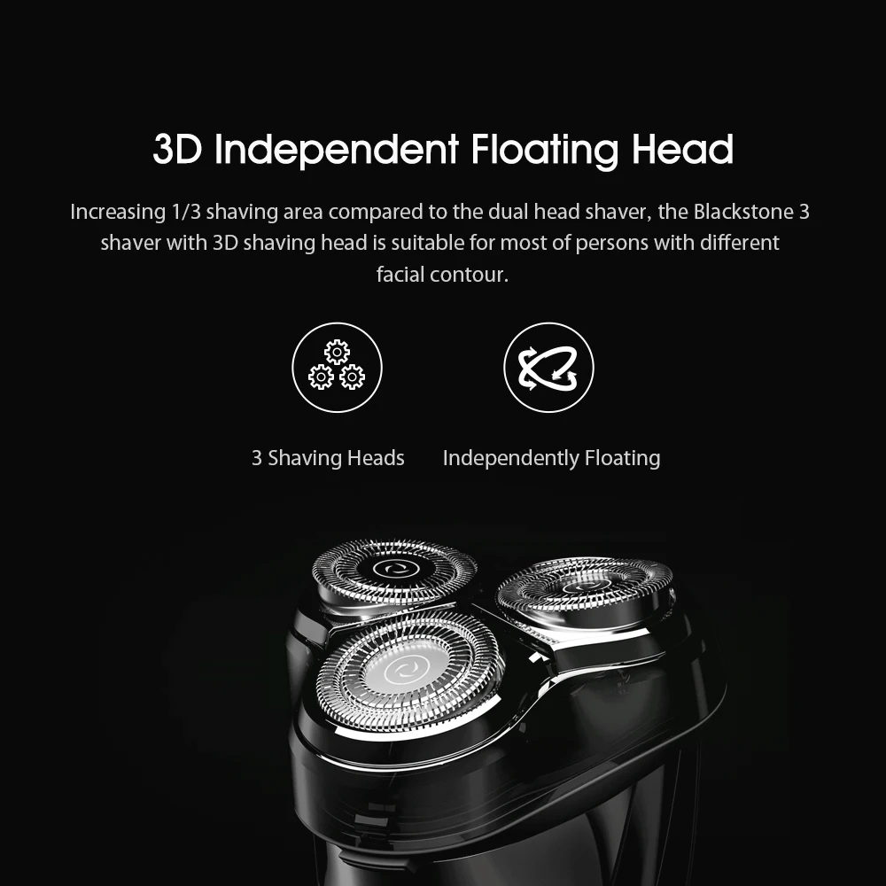 ENCHEN 3D Blackstone 3 электробритва бритва для мужчин IPX7 Водонепроницаемая Влажная и