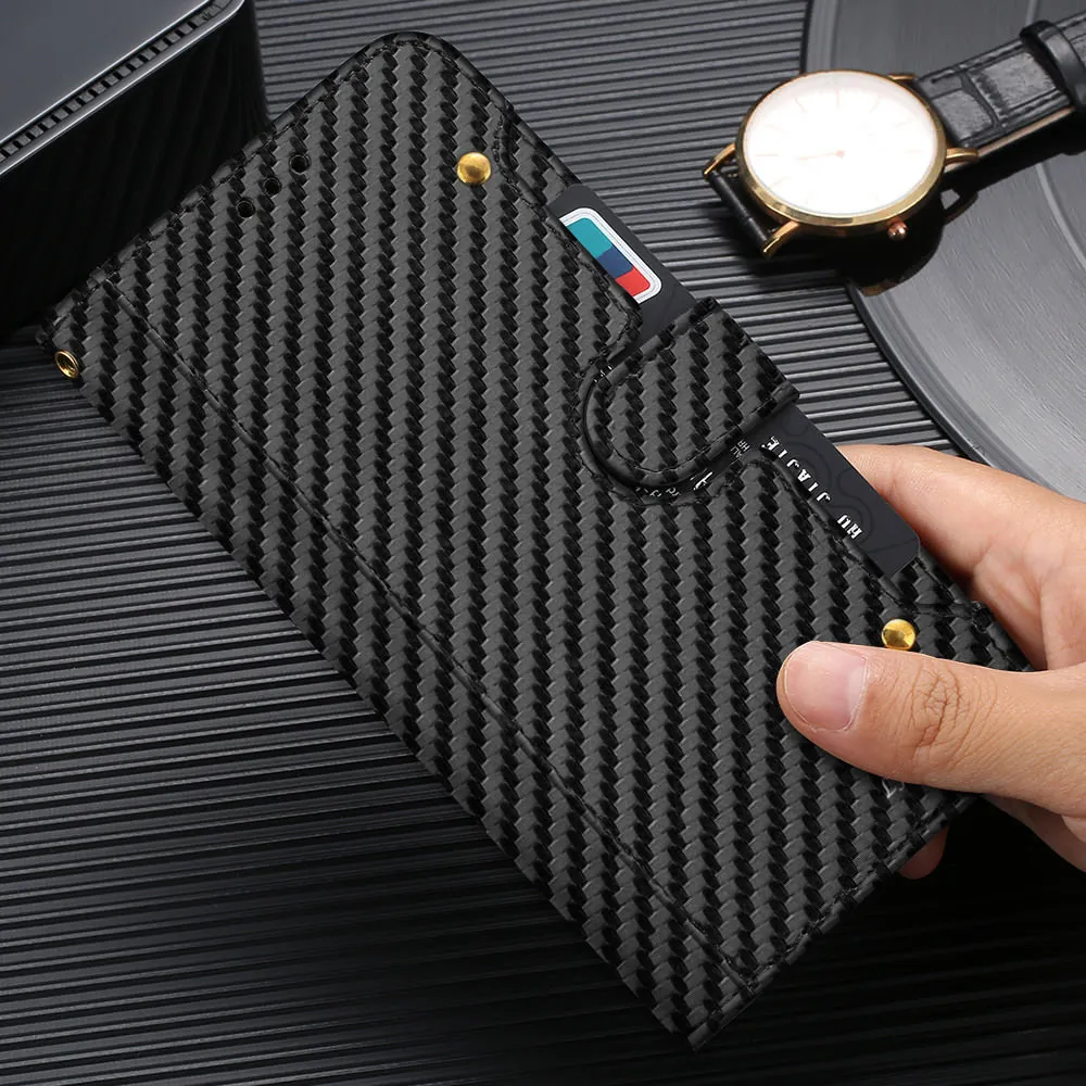 LLZ. COQUE карбоновый кошелек чехол для телефона для samsung Galaxy S9 Plus S10 S7 Edge противоударный флип Слот для Карт Кожаный чехол для samsung S8
