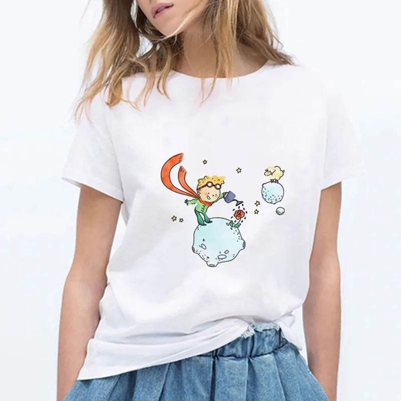 Футболки Vogue Little Prince для женщин Модный Дикий кавайный красивый ретро
