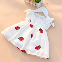 baby girls clothes summer baby dress frill sleeve newborn infant dresses cotton pineapple sleeveless toddler dresses 6m 5t