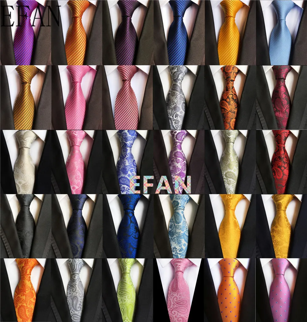 Галстук для мужчин 8 см 100% Шелковый галстук роскошный классический однотонный