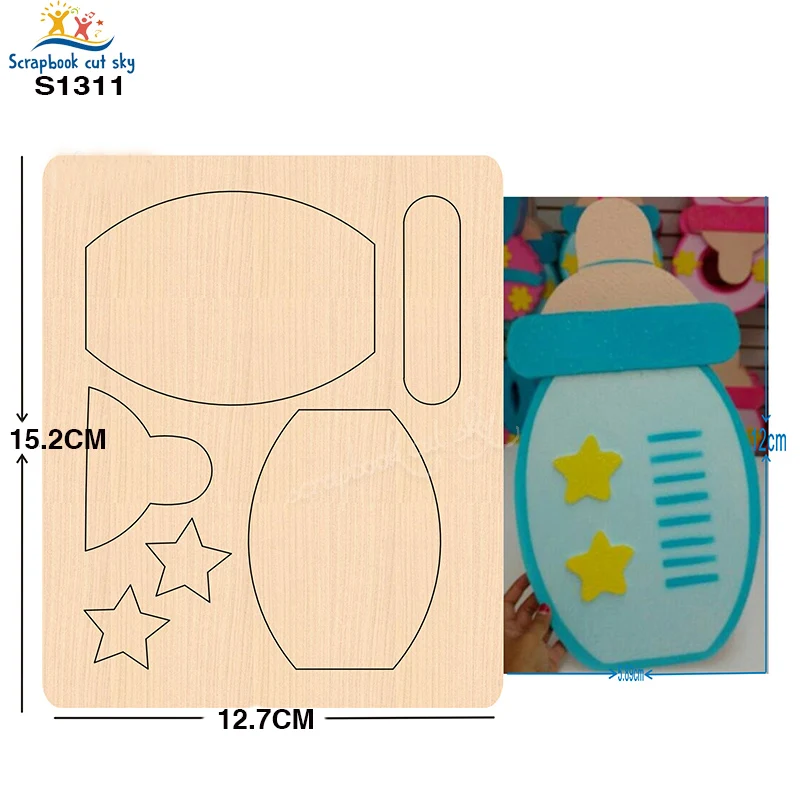

Bottle Card DIY S1311 Muyu Wooden Mold Scrapbook Dies Suitable For Market General Machines