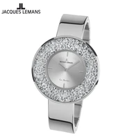 jacques lemans milano fashion lady quartz bangle watch diamonds elements 1 2062