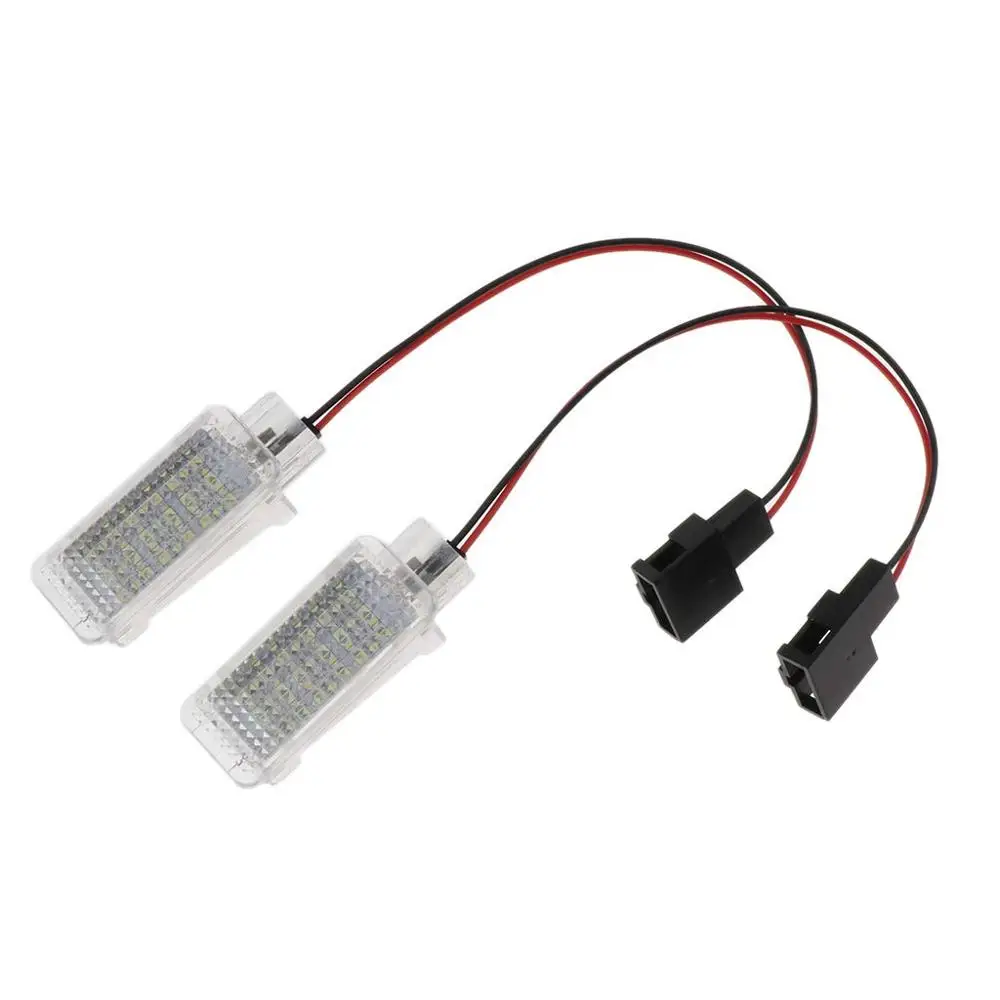 2 шт. светодиодный светильник для ног под дверью для VW Touareg Tiguan Passat Skoda Octavia Superb Audi A4 A6