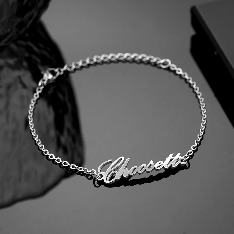 Индивидуальный именной браслет для женщин и мужчин персонализированный из