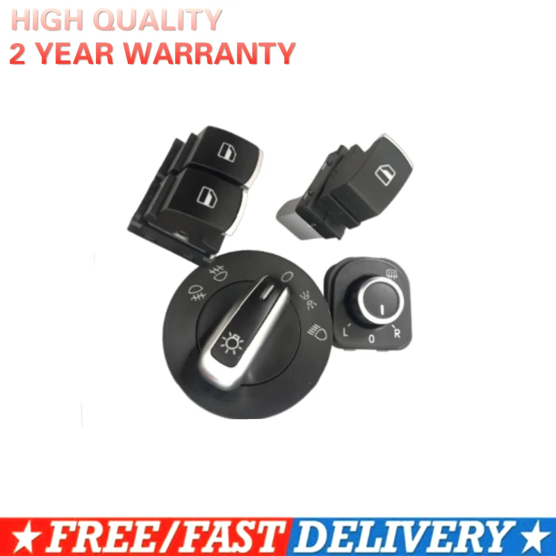 Быстрая доставка! Хромированные фары зеркало кнопка включения окна для Volkswagen VW