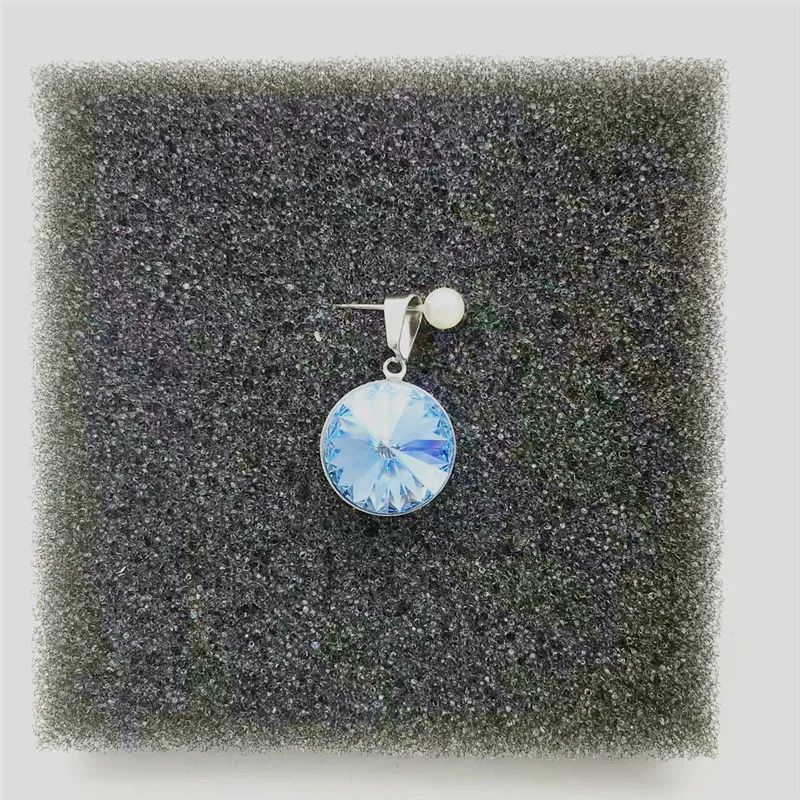 202 MS betti круглые камни подвески 12 мм swarovski rivoli браслет с хрустальной подвеской DIY нержавеющая сталь Ювелирные изделия Подарки - Окраска металла: 202