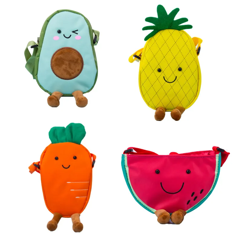 

2020 New Cartoom Lovely Fruit Crossbody bag for Student Purse Shoulder Bag Girl Handbag for Children Female Massage Bags Package