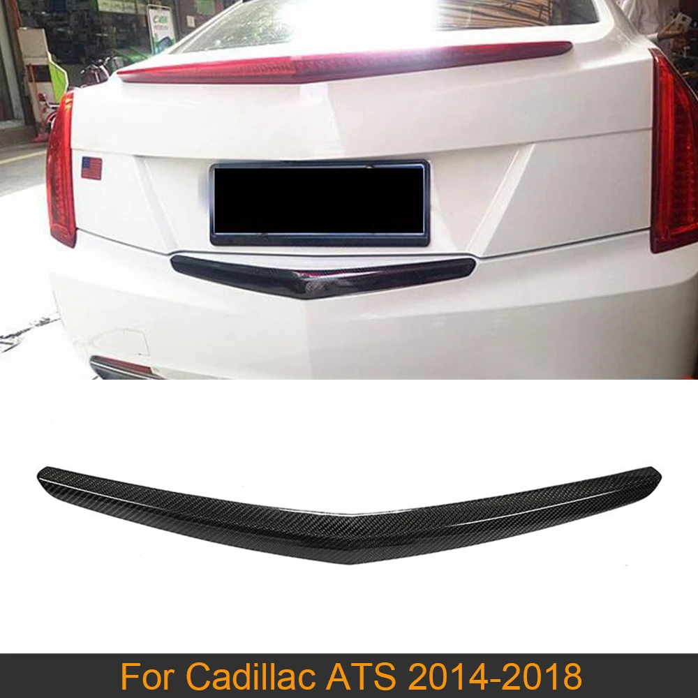 Car Rear Bumper Trim Spoiler For Cadillac ATS 2014 - 2018 Rear Bumper Trim Decoration Spoiler Carbon Fiber
