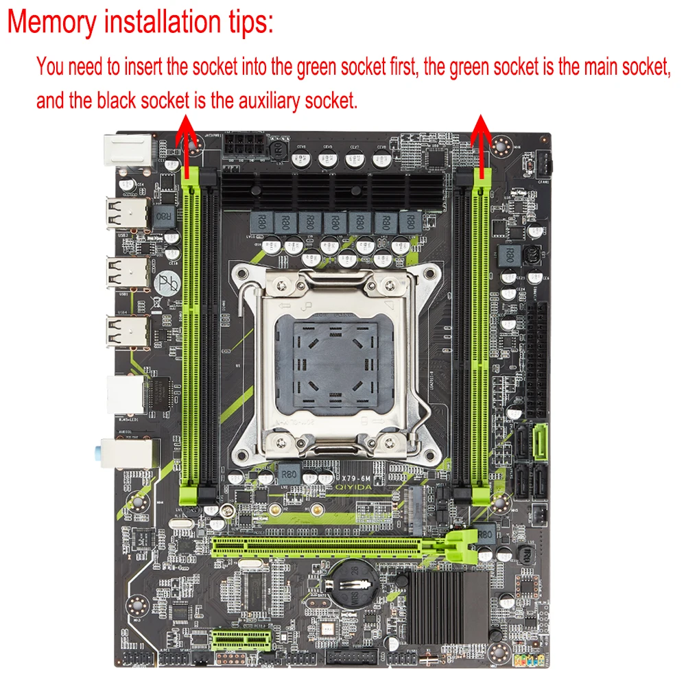 X79 набор материнских плат с LGA2011 Combos Xeon E5 2689 CPU 4 шт. x 8 ГБ = 32 памяти DDR3 RAM радиатор 1600