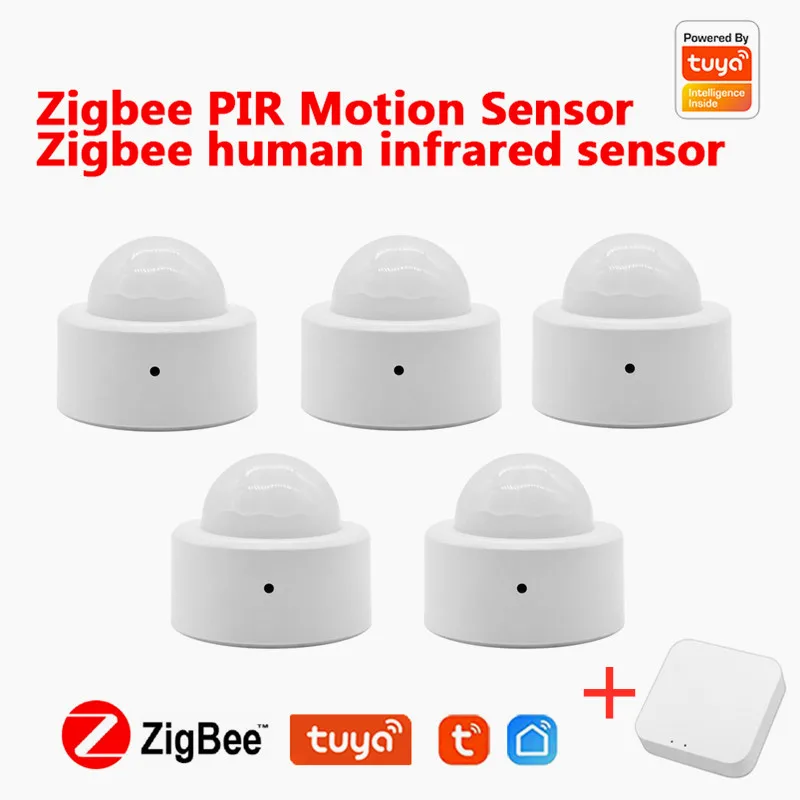 

Датчик движения человеческого тела Tuya Zigbee3.0, беспроводной инфракрасный датчик движения, приложение Tuya Smart Life, работает с концентратором шлю...