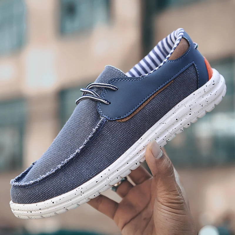

Mens New Lightweight Loafers Fashion Canvas Shoes for Men Summer Comfortable Soft Slip on Basic Oxfords 2021 Casual Footwear