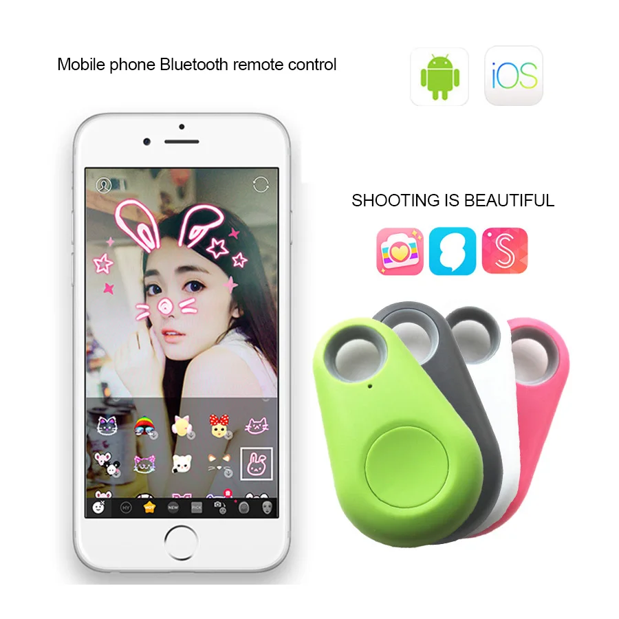 5 цветов Bluetooth пульт дистанционного управления для IOS под управлением Android затвор камера телефон фотографировать портативный мини беспроводной пульт дистанционного управления