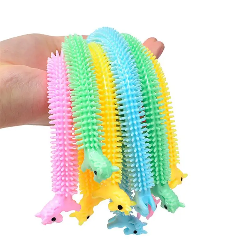 3pcs Worm Noodle Stretch String TPR Rope Anti Stress Toys String Fidget Autism Vent Toys
