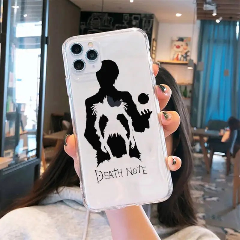 

Anime death note Apple cartoon Phone Case Transparent soft For iphone 5 6 7 8 11 12 s c se plus mini x xs xr pro max shell