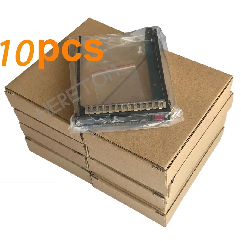 10PCS 2.5'' SAS SATA HDD Caddy Bracket 651687-001 for HP G8 Gen8 Gen9 G9 DL380 DL360 DL160 DL385 2.5inch Server Tray with Chip
