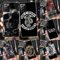 fashion sons of anarchy phone case for samsung j8 j6 j4 plus a02s a12 a22 a32 a42 a52 a72 galaxy m52 m51 m32 m31s m30s m21 m12 m
