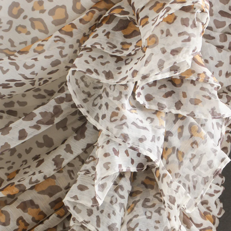 

Sexy Women Leopard print V-neck Dress Bodycon 2020 Autumn Summer Chic Chiffon Long sleeve Ruffles Dresses Party Club INKEO 9D288