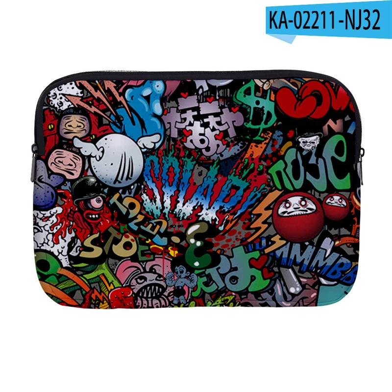 

Harajuku Graffiti Style 3D Digital Printing Inner Fleece Notebook Laptop Bag Liner Bag Briefcase Office COS Bag Christmas