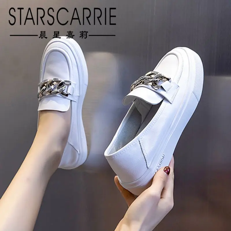

First layer cowhide women's shoes 2021 new autumn fashion single shoes female casual Mary Jane shoes flat all-match shoes