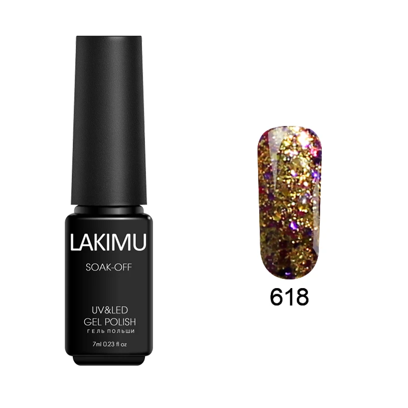 618 Lakimu 3D Алмазный Блеск Bluesky Гель-лак для ногтей долговечный супер звезда замочить от УФ светодиодный Гель-лак для ногтей Перманентный акриловый набор для ногтей - Цвет: 618