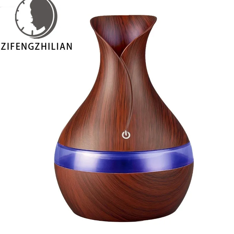 

ZIFENGZHILIAN 300 мл Арома эфирные масла диффузор для дома туман ароматерапия древесины ультразвуковой светодиодный световой увлажнитель воздуха
