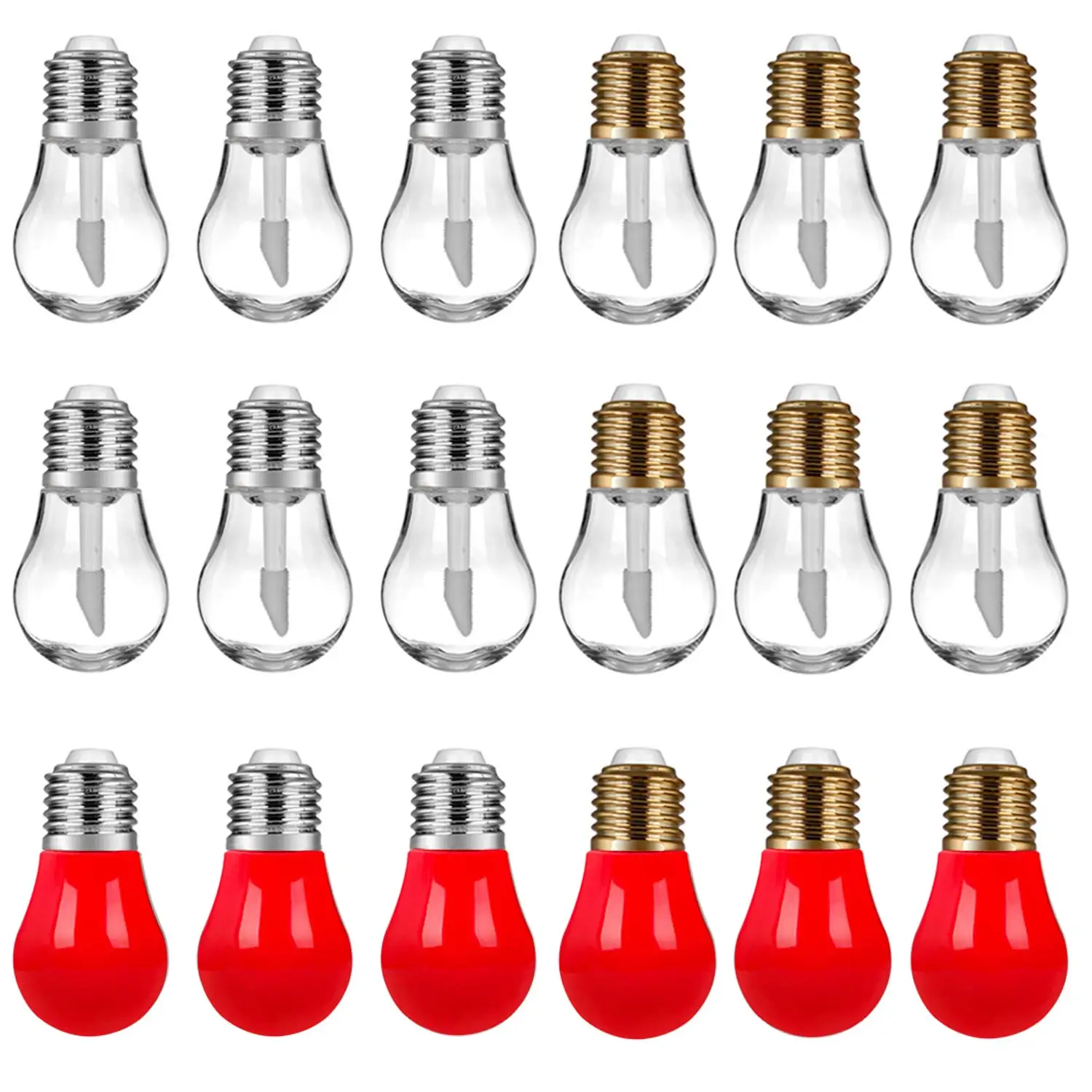 

200Pcs 6ml Funny Light Bulb Shaped Lips Balm Tube Empty Refillable Lips Gloss BottlesDIY Cosmetics Lipstick Containers Travel