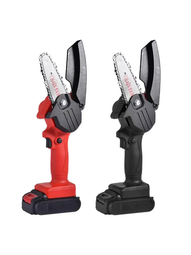 

Mini Electric Chainsaw With LED Light Cordless Handheld Pruning Saw Portable Battery Logging Power Tool Home Garden Wood Cutter